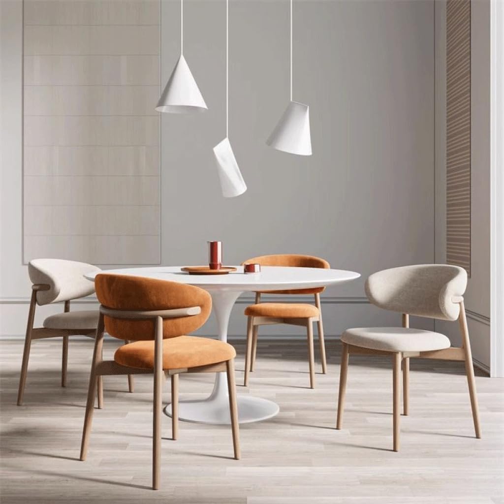 Sedia da pranzo minimalista italiana in legno massello, comodo schienale slish per casa, caffetterie e ristoranti casual, design moderno, soluzione durevole per sedute da tavolo