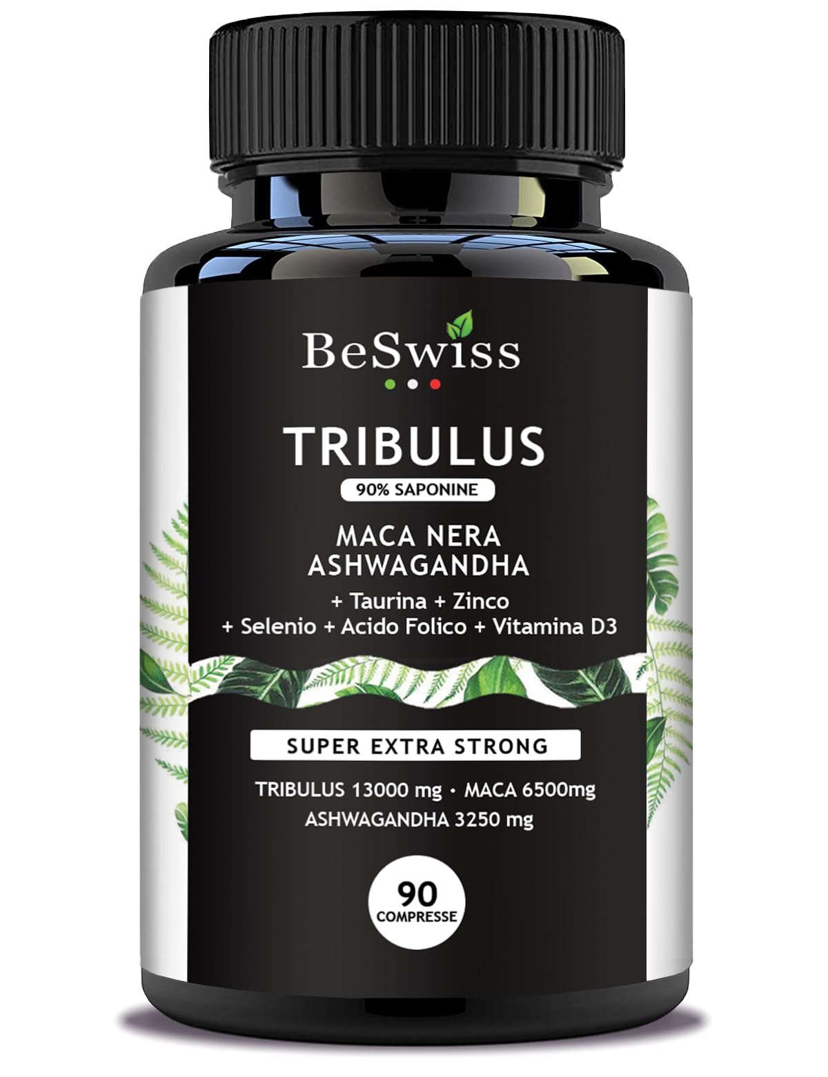 Tribulus, Maca e Ashwagandha - Alto Dosaggio | 120 Capsule con Zinco, Selenio e Vitamina D3