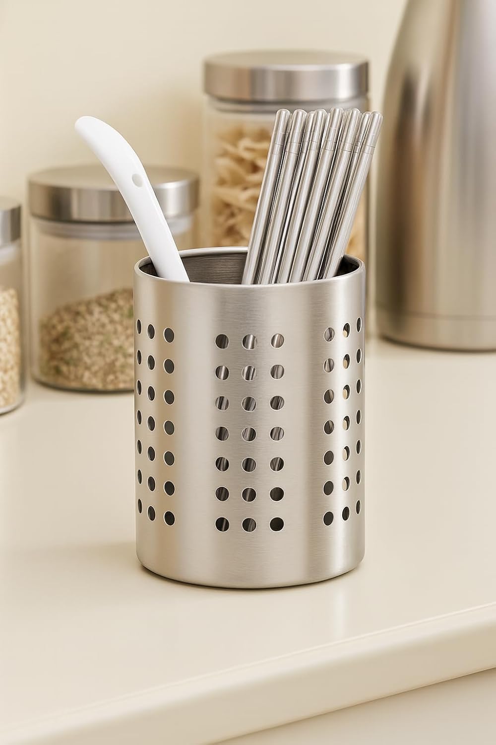 Porta Utensílios De Cozinha Escorredor De Talheres Porta Talheres Suporte De Talheres Redondo Prata Inox Organizador De Pia Suporte Escorredor Vazado Para Espátulas Colheres Conchas Multiuso Porta Utensílios De Cozinha Escorredor De Talheres Porta Talheres Suporte De Talheres Redondo Prata Inox Organizador De Pia Suporte Escorredor Vazado Para Espátulas Colheres Conchas Multiuso