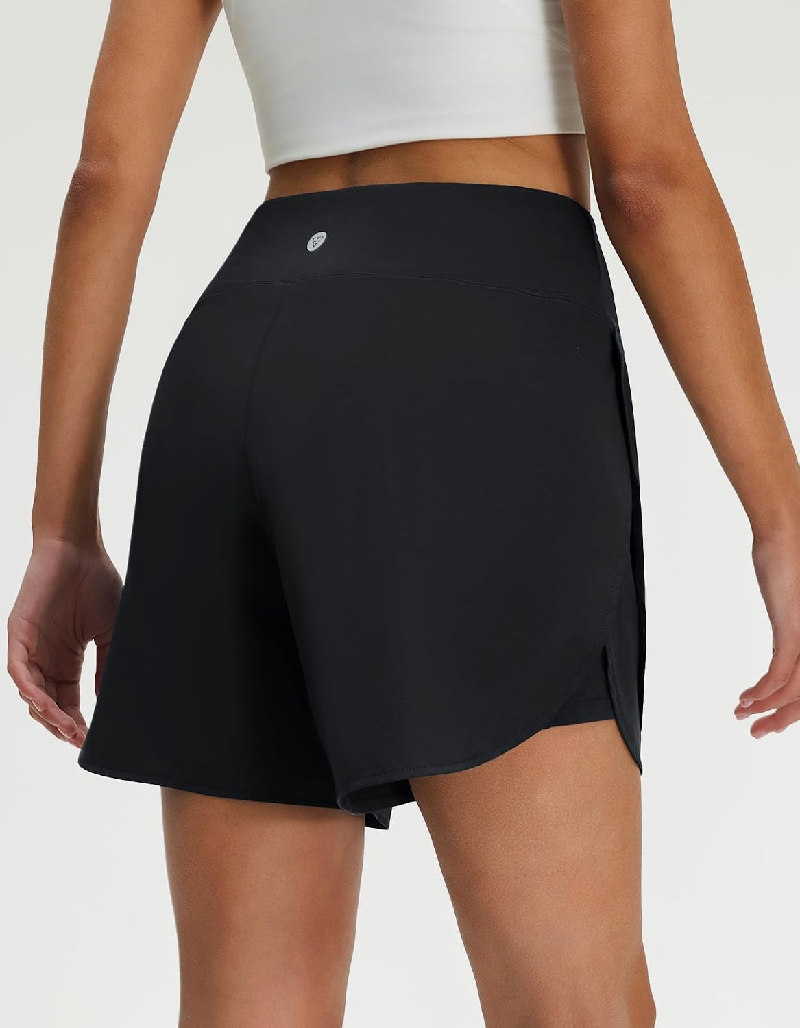 M MAELREG Women's 2 in 1 Golf Shorts 4" Inseam, High Waisted Tennis Running Athletic Spandex Underneath Liner 3 Pockets