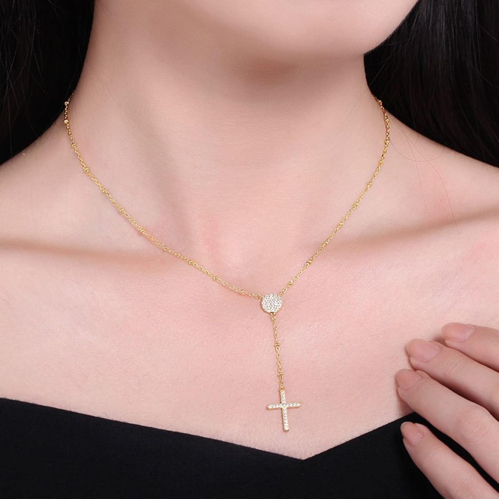 Collares De Plata De Ley 925 para Mujer, Joyería Fina Turca De Ojo Malvado Cruzado De Color Blanco Rosa Y Dorado A La Moda