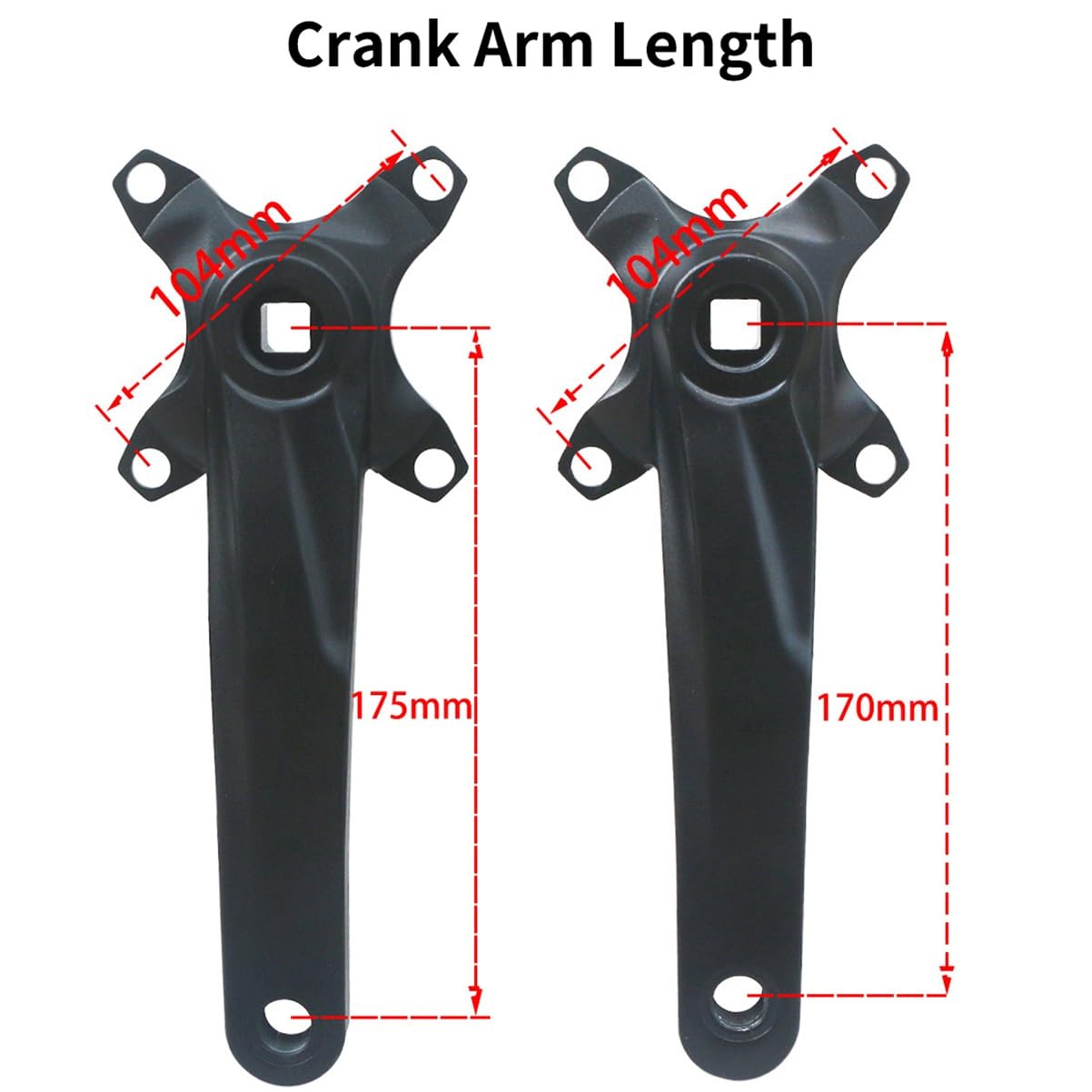 DaGuYs 170/175mm Bike Square Taper Crankset Mountain Bike Crankset