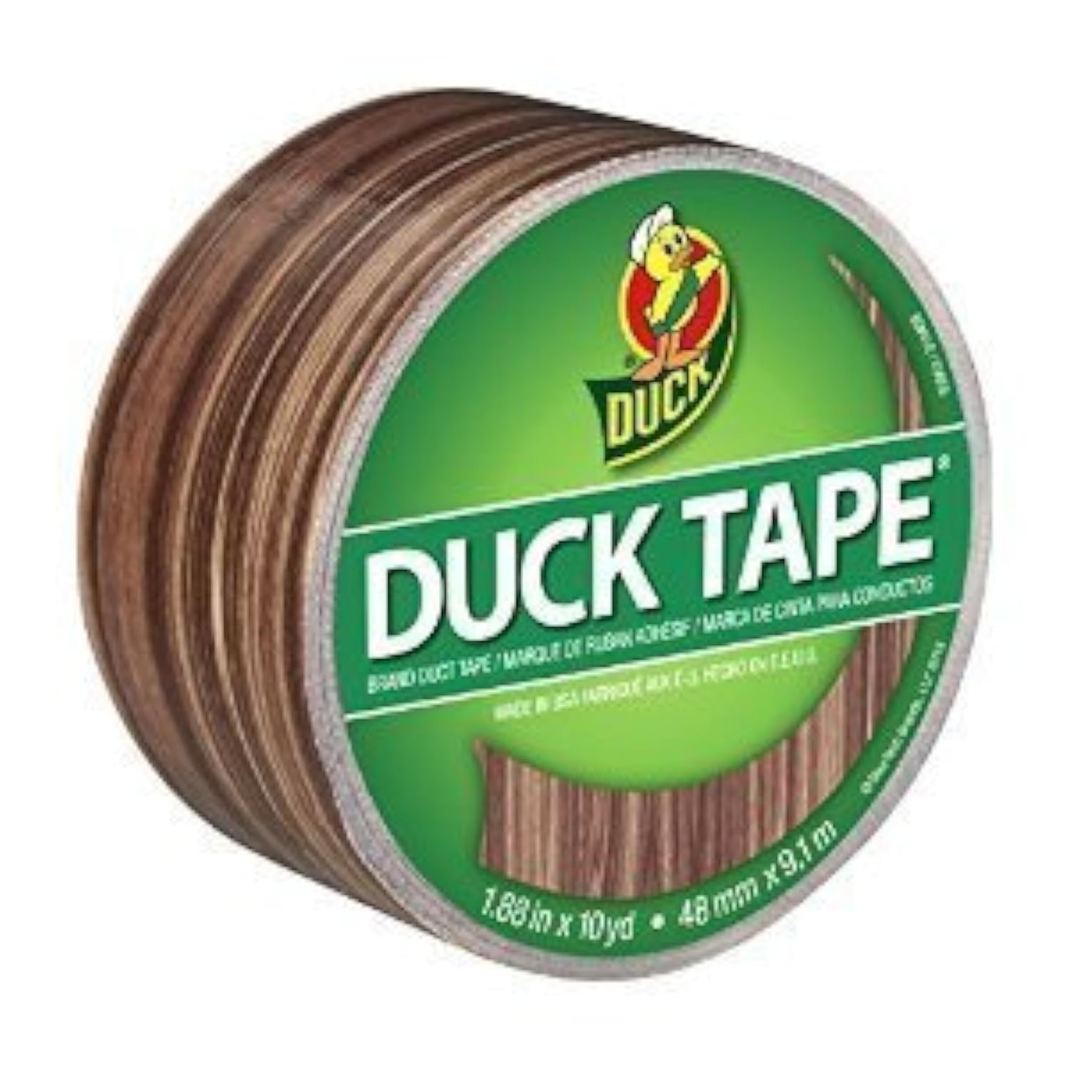 1.88 in. W x 10 yd. L Brown Woodgrain Duct Tape
