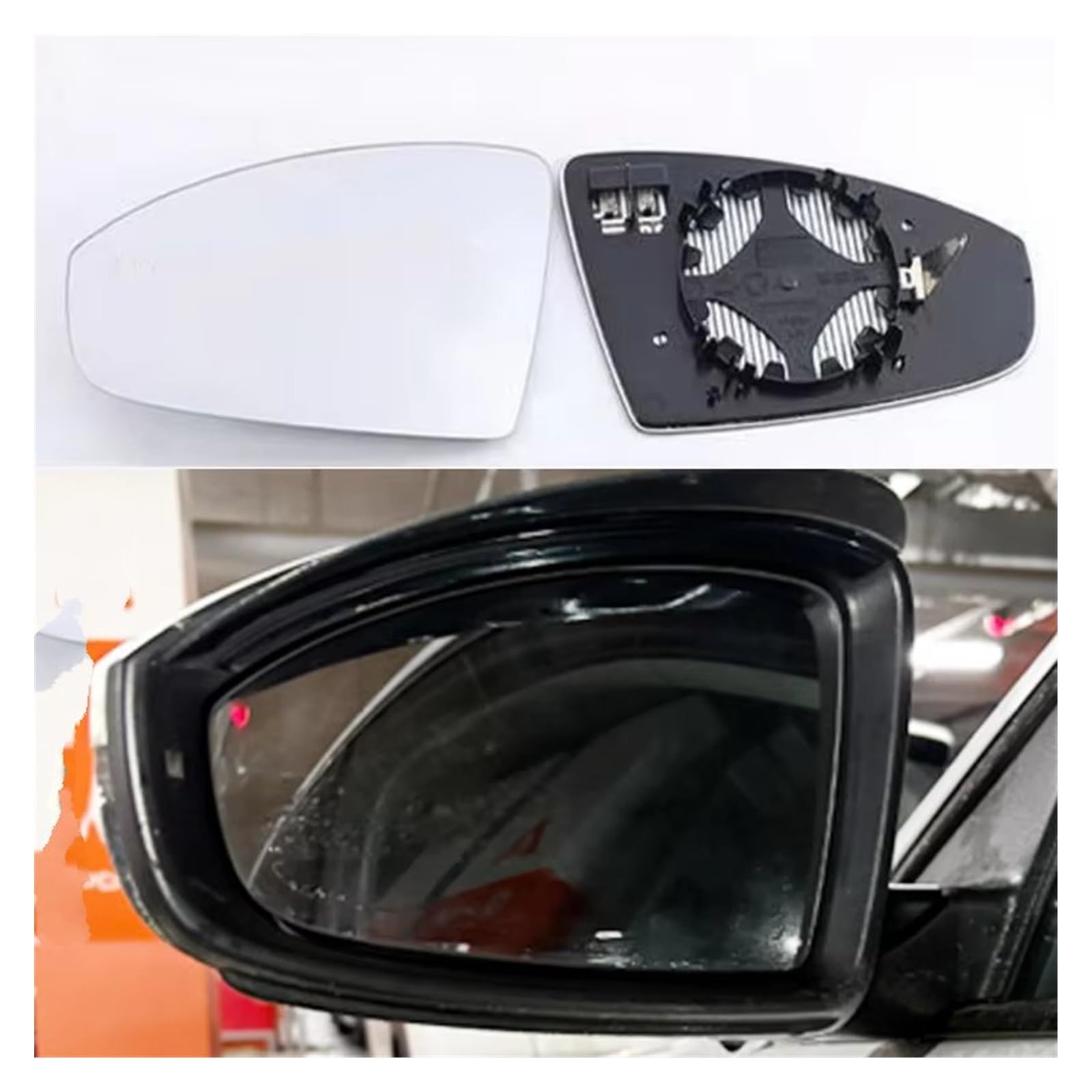 Retroviseur Extérieur Verre Pour Golf 7 Pour Jetta MK7 2019-2025 Avertissement De Voiture Verre De Rétroviseur Chauffant Grand Angle Glace Rétroviseur Partie(A pair heating)