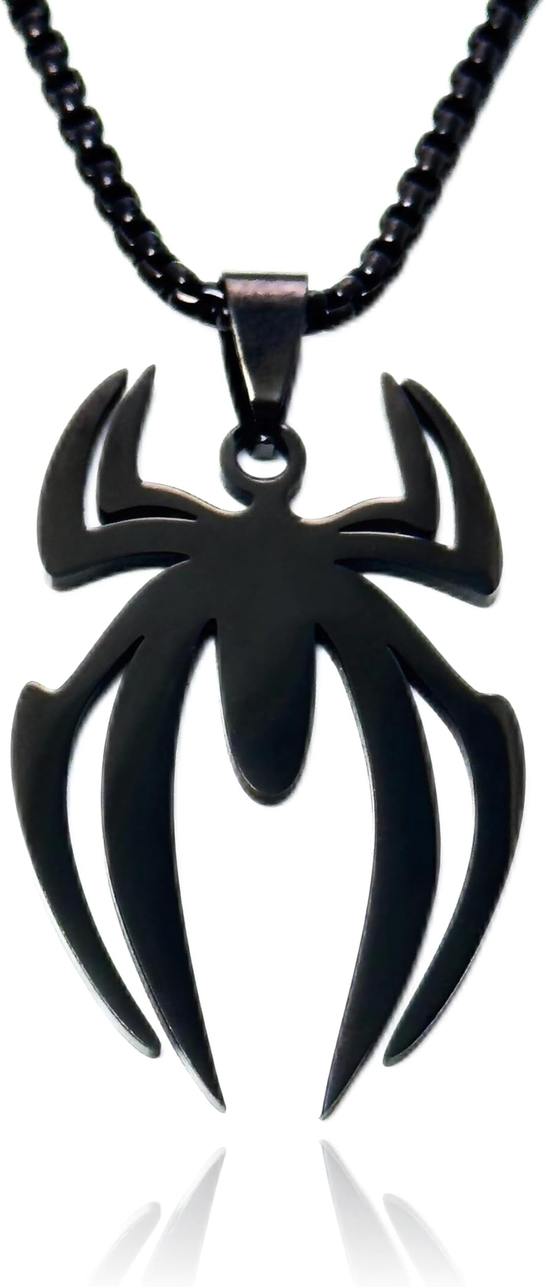 RZCXBS Spider Man Necklace for Women Daily Wear,Cosplay and Ideal Spider Man's Pink Gift for Spider Man Fans Spider Gold Silver Black Chain