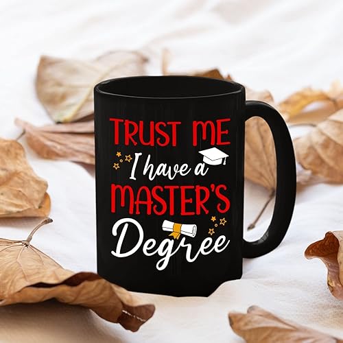 Miniatura 4 de Taza de cerámica negra personalizada de 11 onzas y 15 onzas, taza de café personalizada con nombre de clase escolar, regalos de graduación