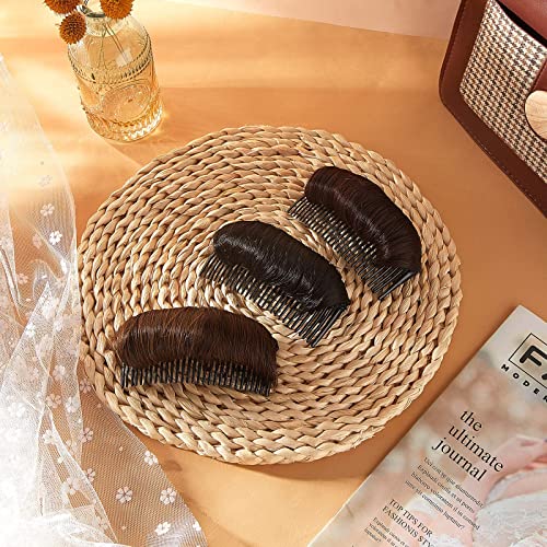 Pinzas invisibles para cabello 3 piezas color marrón claro miniatura 4