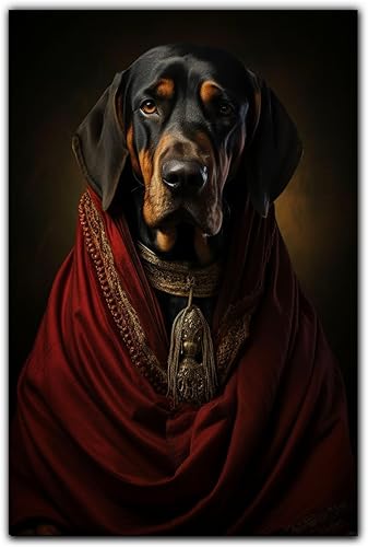 Miniatura 1208 de Thuan Chow Chow Retrato de mascota con disfraz real de perro en un disfraz retrato de perro con vestimenta Retrato medieval de mascota retrato