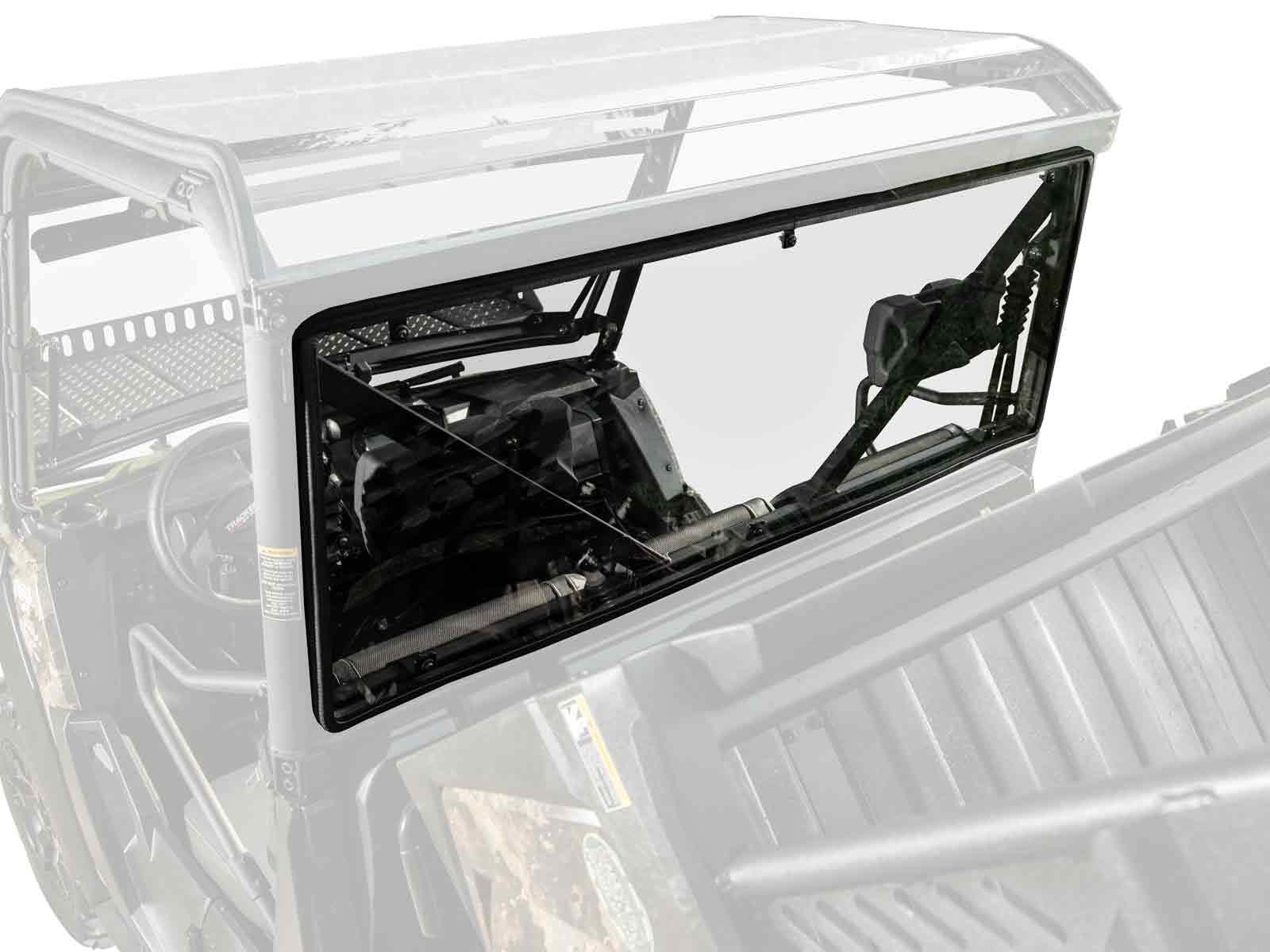 SuperATV Lightly Tinted Polycarbonate Rear Windshield for 2020+ Tracker 800SX | Stops Flying Mud and Debris | 1/4