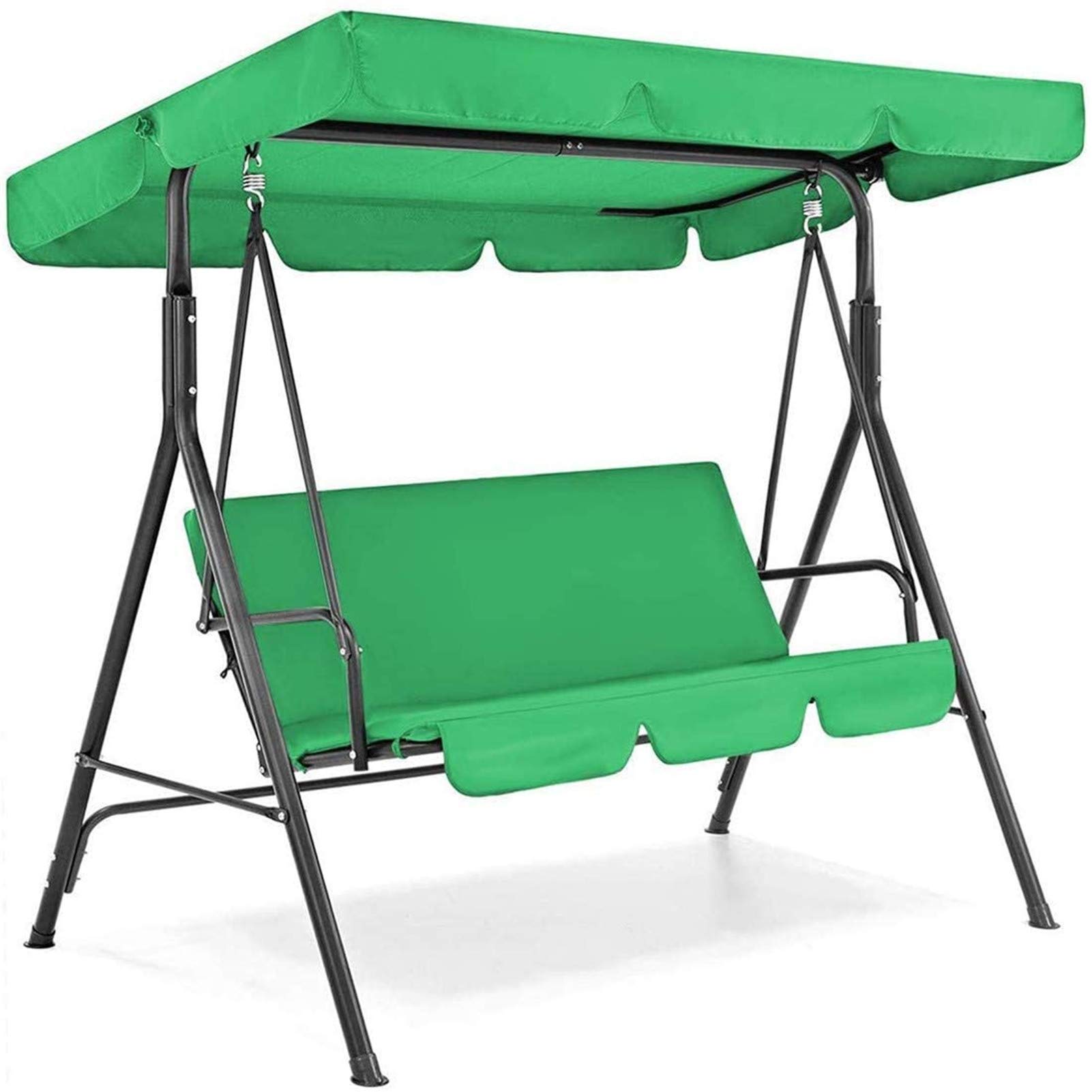 BEDSETS Swing Seat Canopies Replacement Canopy,Waterproof Top Cover&Seat Cover Dust Guard Protector Garden Patio Outdoor 2 & 3 Seater Sizes (Green,190 * 132 * 15cm)