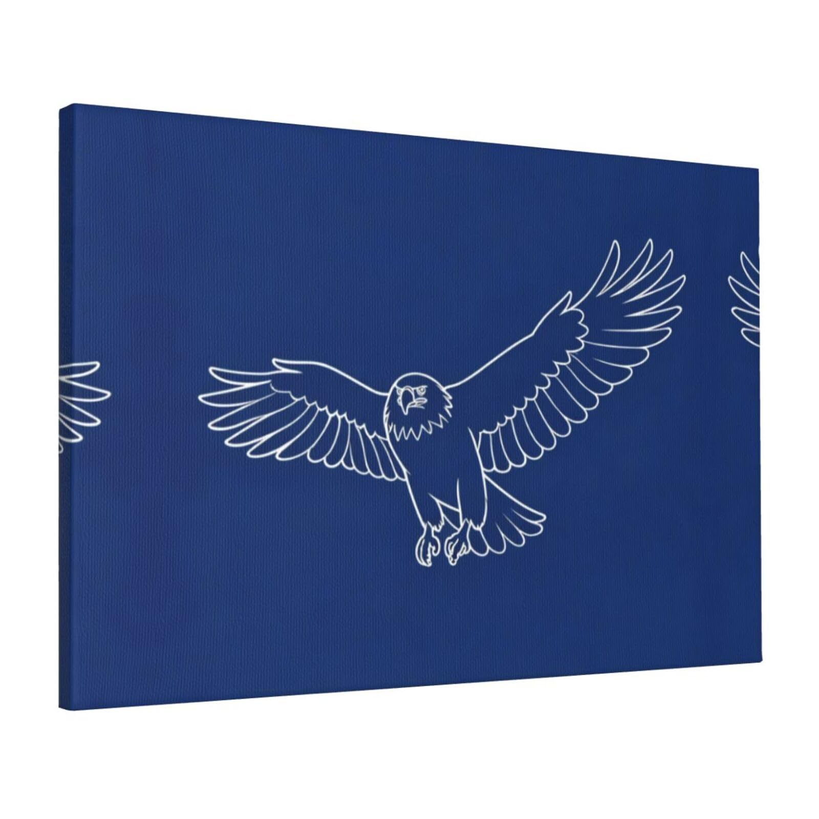 CNTDBU Eagle Wing Line Canvas Wall Art 16x24 Inch-Large Modern Painting Print for Living Room, Framed Ready to Hang Artwork for Bedroom