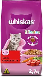 Whiskas, Ração Whiskas Carne E Leite Gatos Filhotes, 2.7 Kg