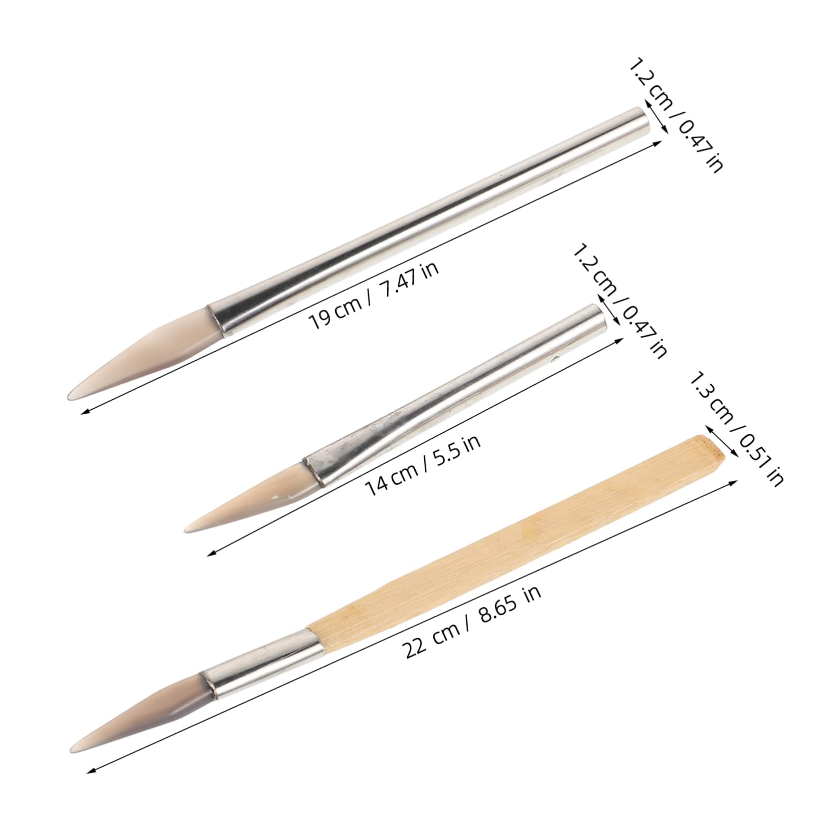 HOMSFOU Jewelry Burnishing Tool with Steel Handle Polishing Pen Scratch Repair Tool Jewelry Making Accessories Set of 3