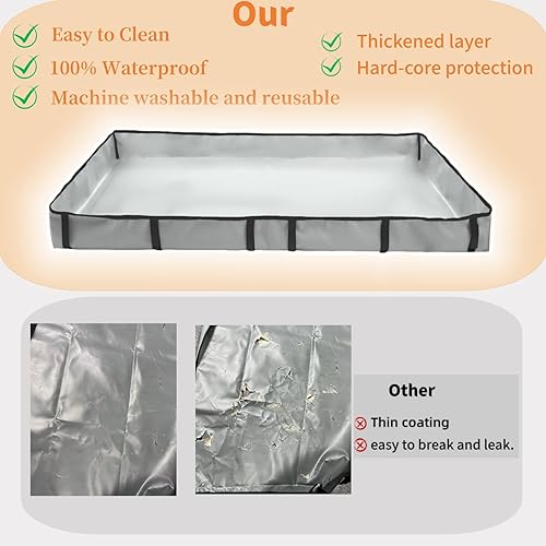 Miniatura 3 de DZWLKJ Forro de jaula de conejillo de indias, base impermeable y lavable, 28 x 56 pulgadas, adecuado para conejos, chinchillas, erizos, hurones y