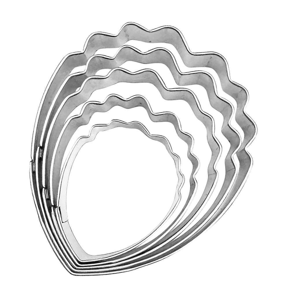 Large Stainless Steel Peony Petals Veiner and Cutter Molds for Cake Decorating Sugarcraft Fondant Mould Baking Tool