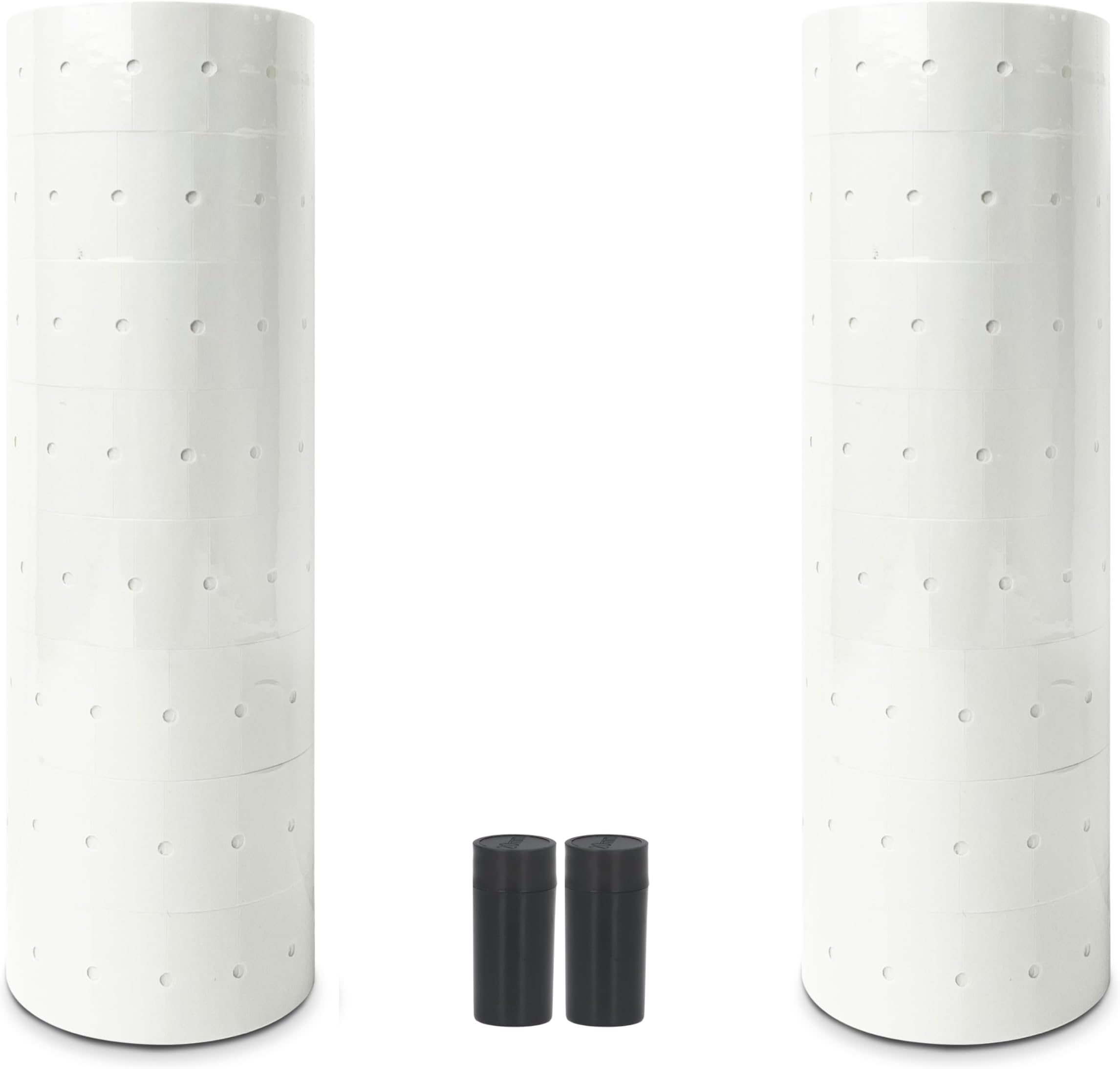 Veltec MX 5500 Price Gun Labels, 20 Rolls, 10,000 Labels Total, Includes 2 Ink Rollers (White)