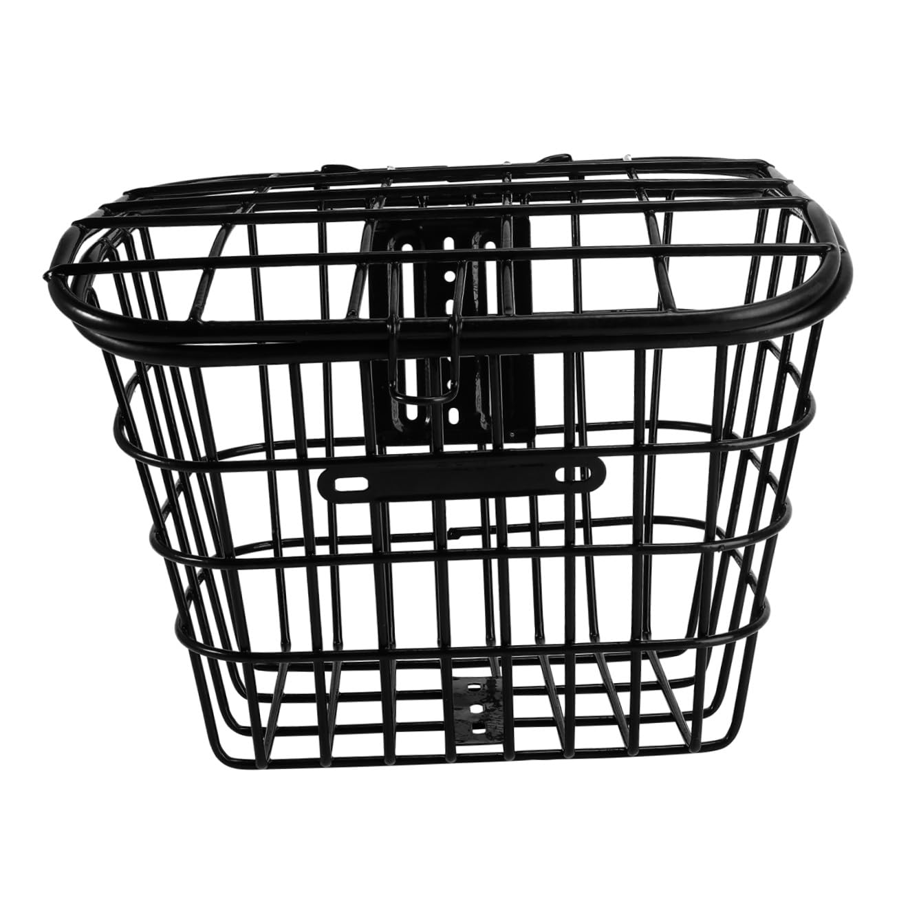 Toddmomy Canestro Ampio Spazio e Installazione Semplificata in Acciaio Inossidabile Cestino Portaoggetti Nero Accessori per Montaggio per Bicicletta ed Elettrico