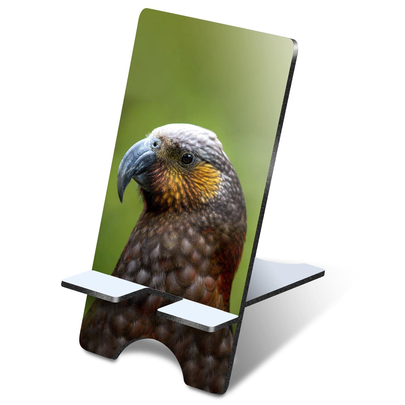 Destination Vinyl ltd1 x 3mm MDF Mobile Phone Stand - North Island Kaka New Zealand Bird Wooden Stand Holder for Mobile Phone, Smartphone #45889