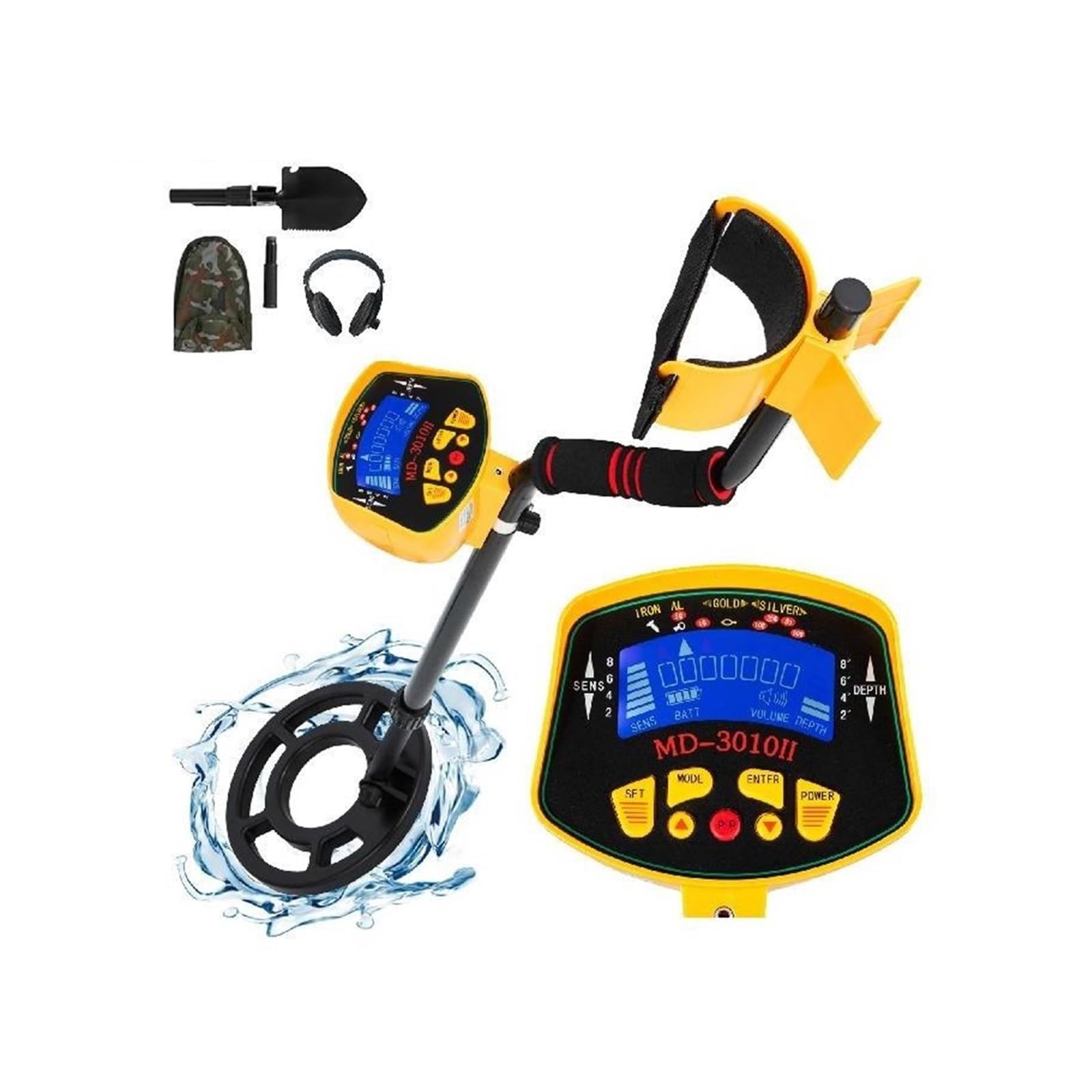 Wykrywacz metali Wodoodporny dysk Podwodny podziemny, czuły wyświetlacz LCD o wysokiej dokładności, Ludzkość dla dorosłych i dzieci Dla początkujących majsterkowiczów