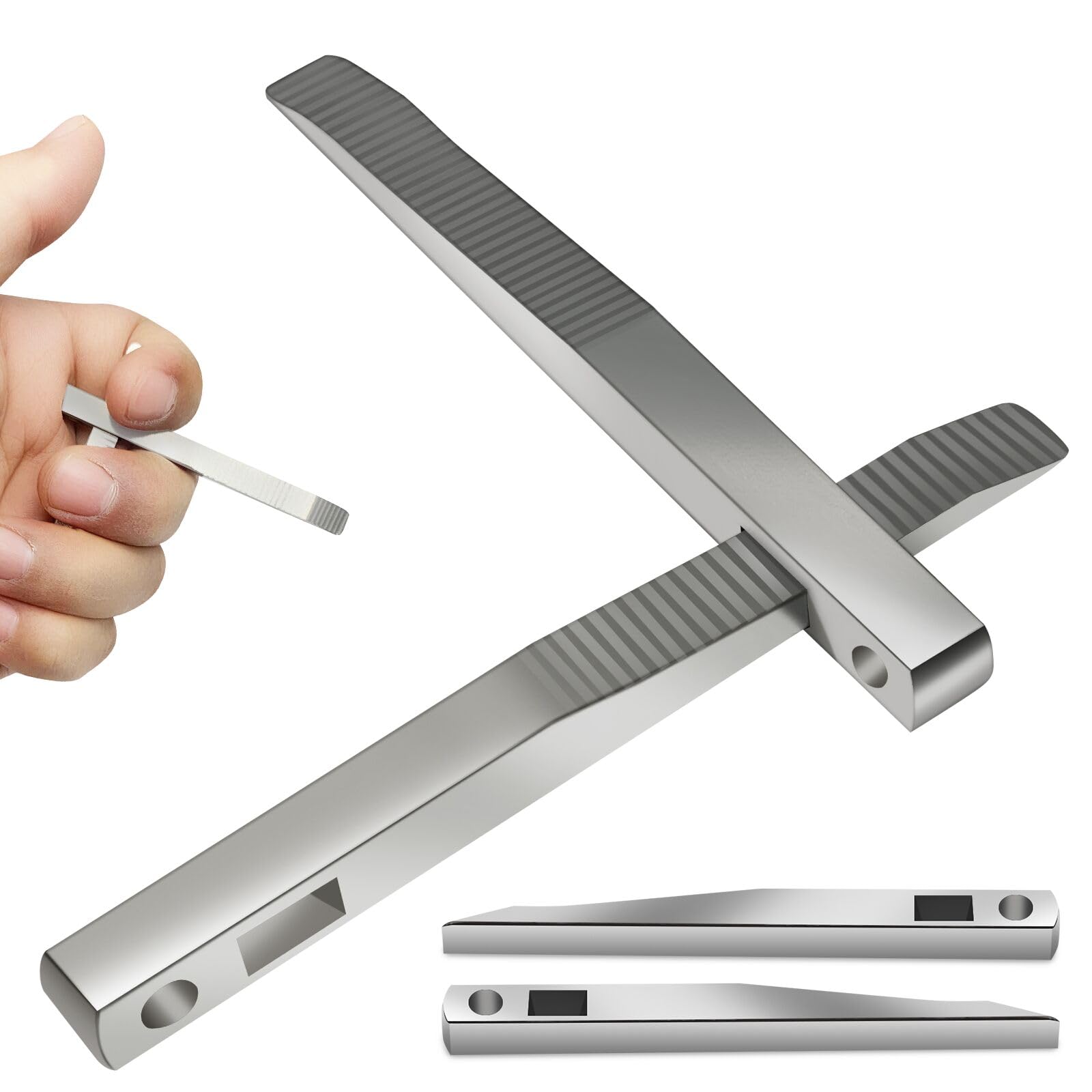 PBOBQ 2-Piece Combo Pack Edc Pry Bar Tool Hardened Stainless Steel Pry Tool Pocket Pry Bar Combined Use Is More Powerful Pry Bar Edc