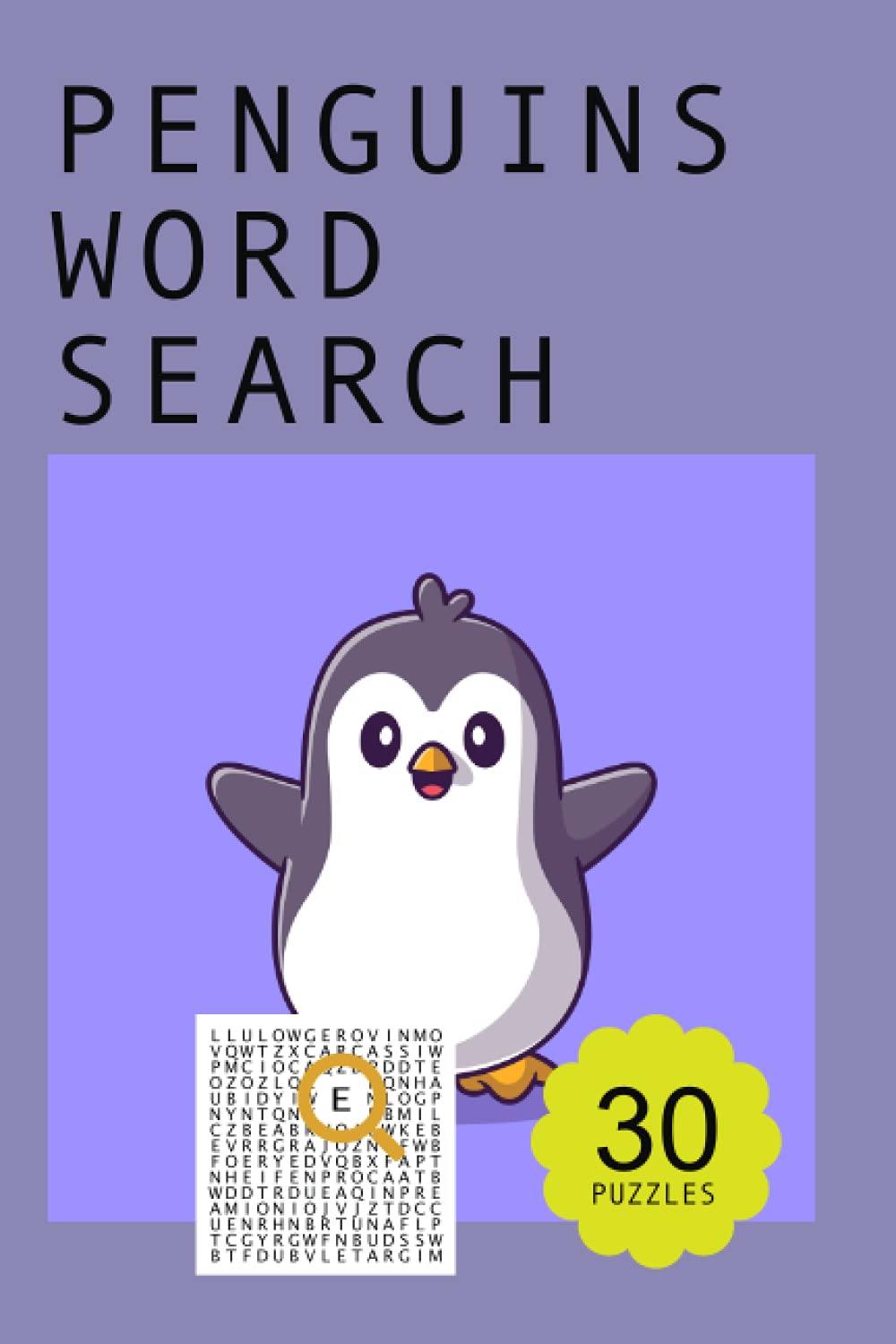 Penguins word search puzzle book