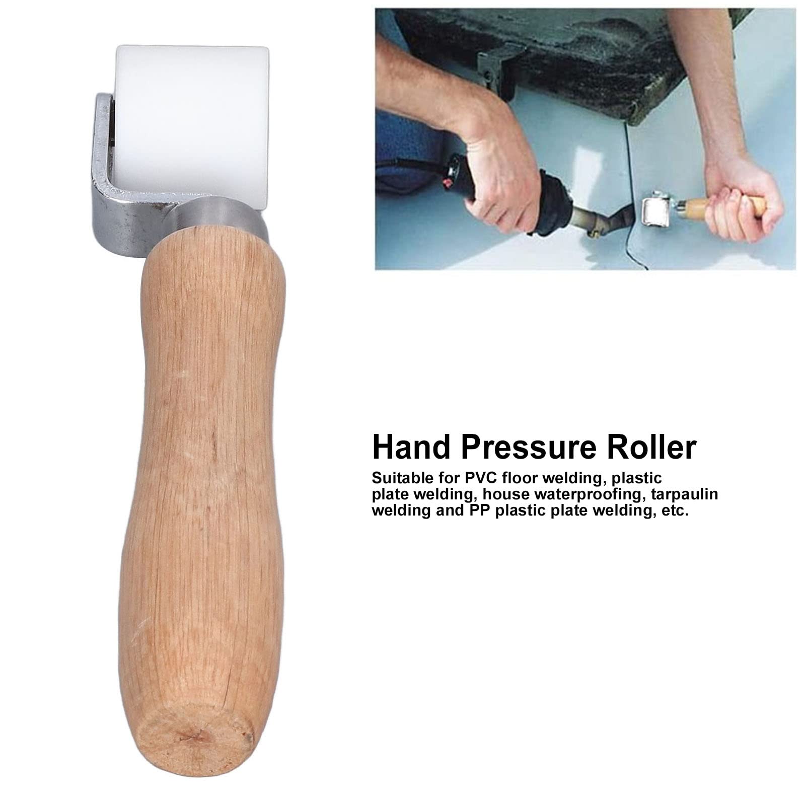 Rodillo de Costura, Rodillo de Silicona de Mano para Altas Temperaturas, Rodillo para Empapelar, Rodamiento de 2 Vías Rodillo de Presión de Mano de 28 Mm / 1,1 Pulg. de Ancho, para Soldadura, Impermea