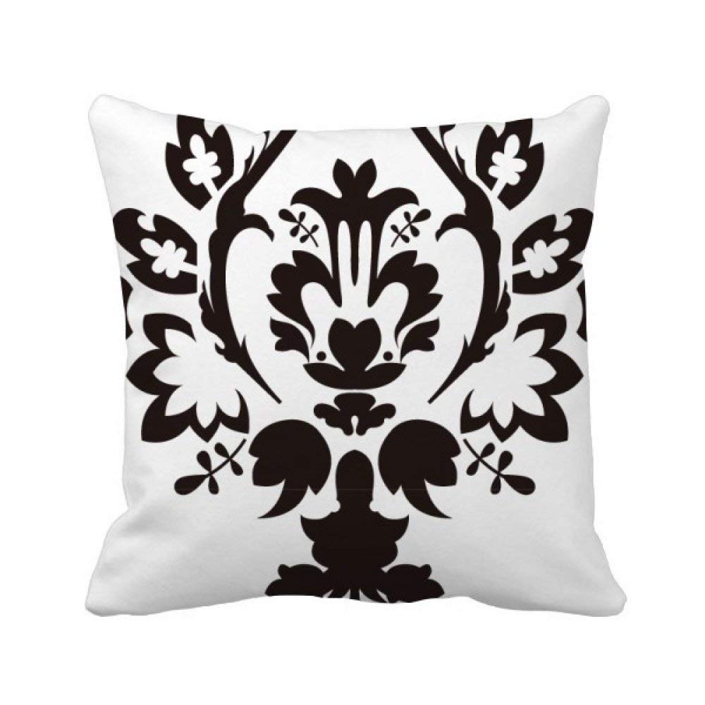 Coussin Fleur Noire Baroque 40x40 pour Décoration Canapé Salon