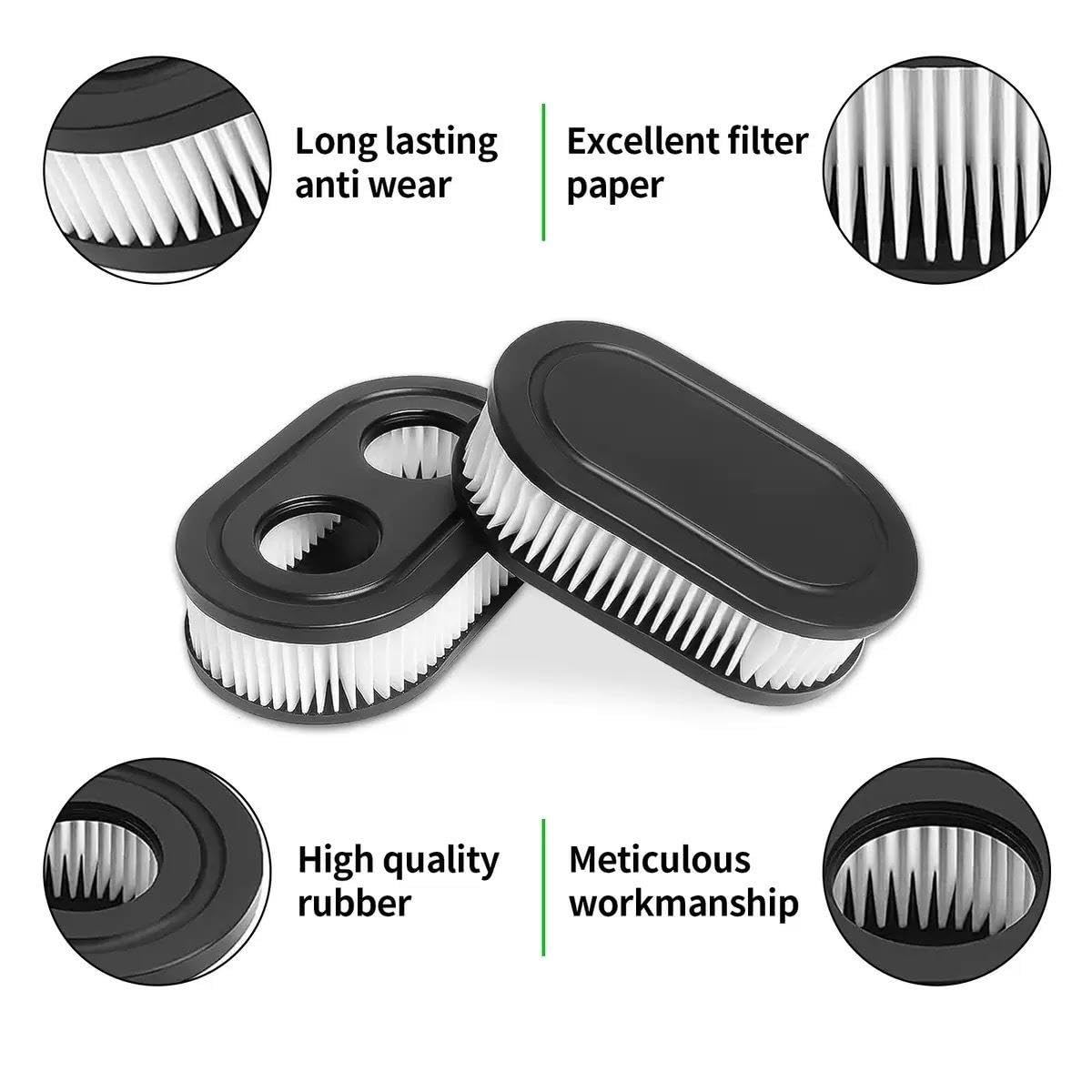 Filtros de aire para cortacéspedes Para 4247 5432 5432k 09P702 500EX Series Filtro aire motor 593260 798452 334404 Filtros repuesto para cortacésped Kit de filtro de aire(2PCS)