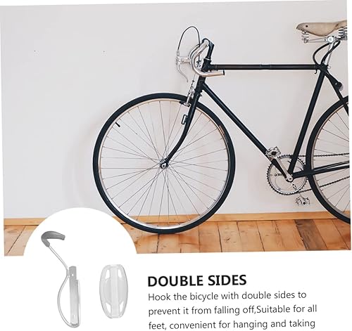 Miniatura 8 de GANAZONO 1 juego de gancho de pared para interiores, soporte de metal para bicicletas, soporte de pared para garaje, soporte de pared versátil para