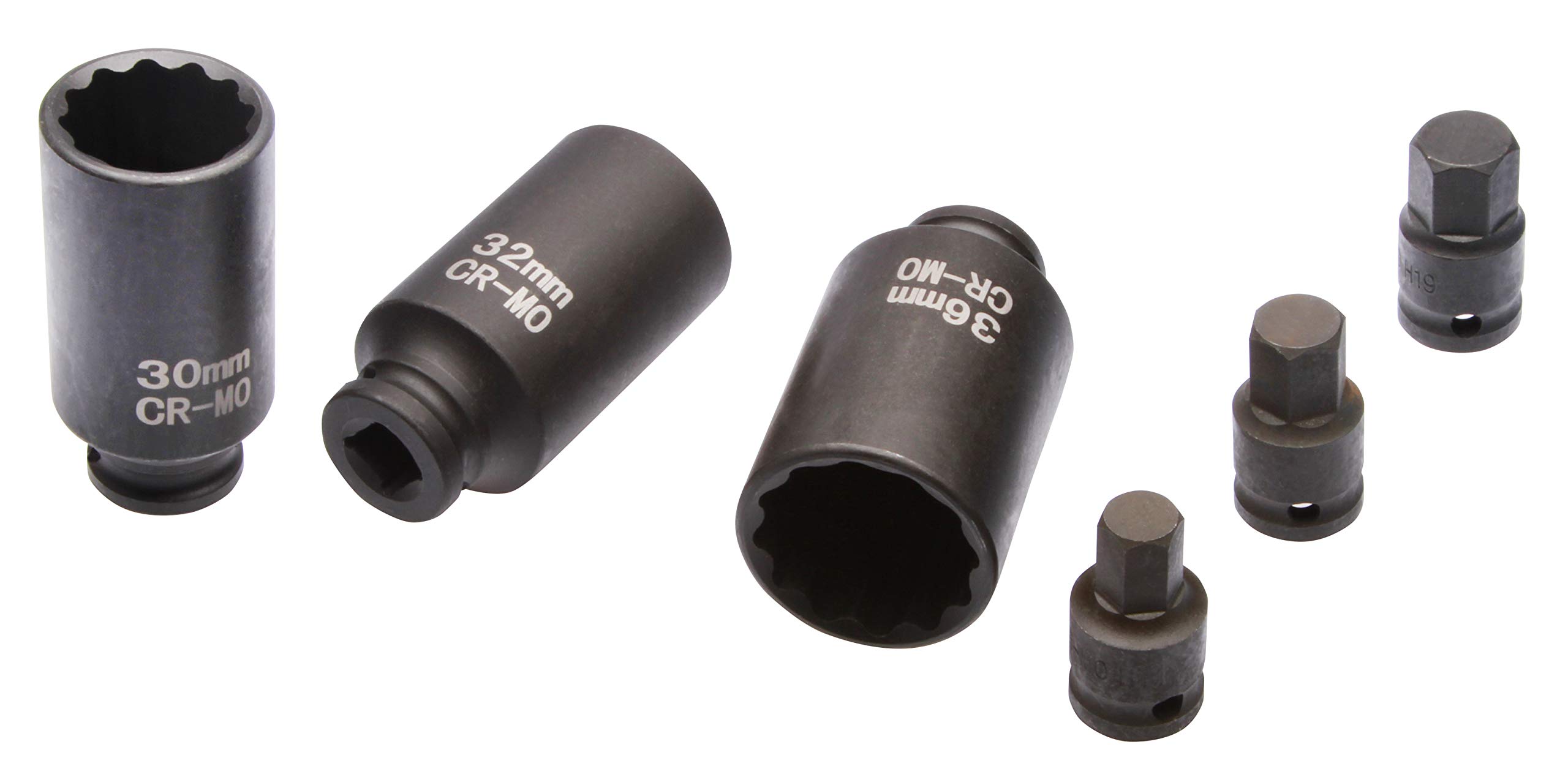 Douilles à Chocs 12 Pans pour Cardan, 30 mm, 32 mm, 36 mm, Boîte de 6 Pièces