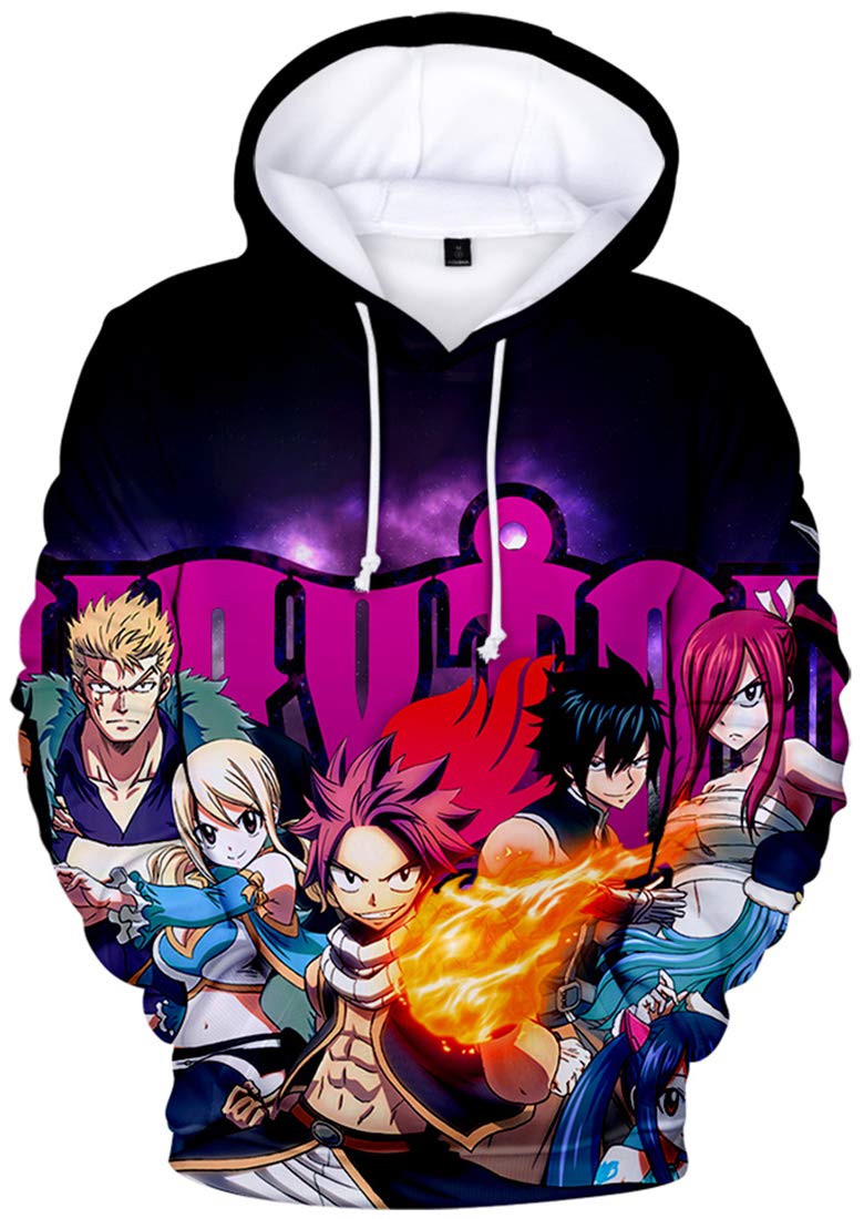 Men's Hoodies Inspired by Japanese Anime Fairy Tail Unisex Pullover Sweatshirts Natsu Gray Erza Lucy Fan Cosplay