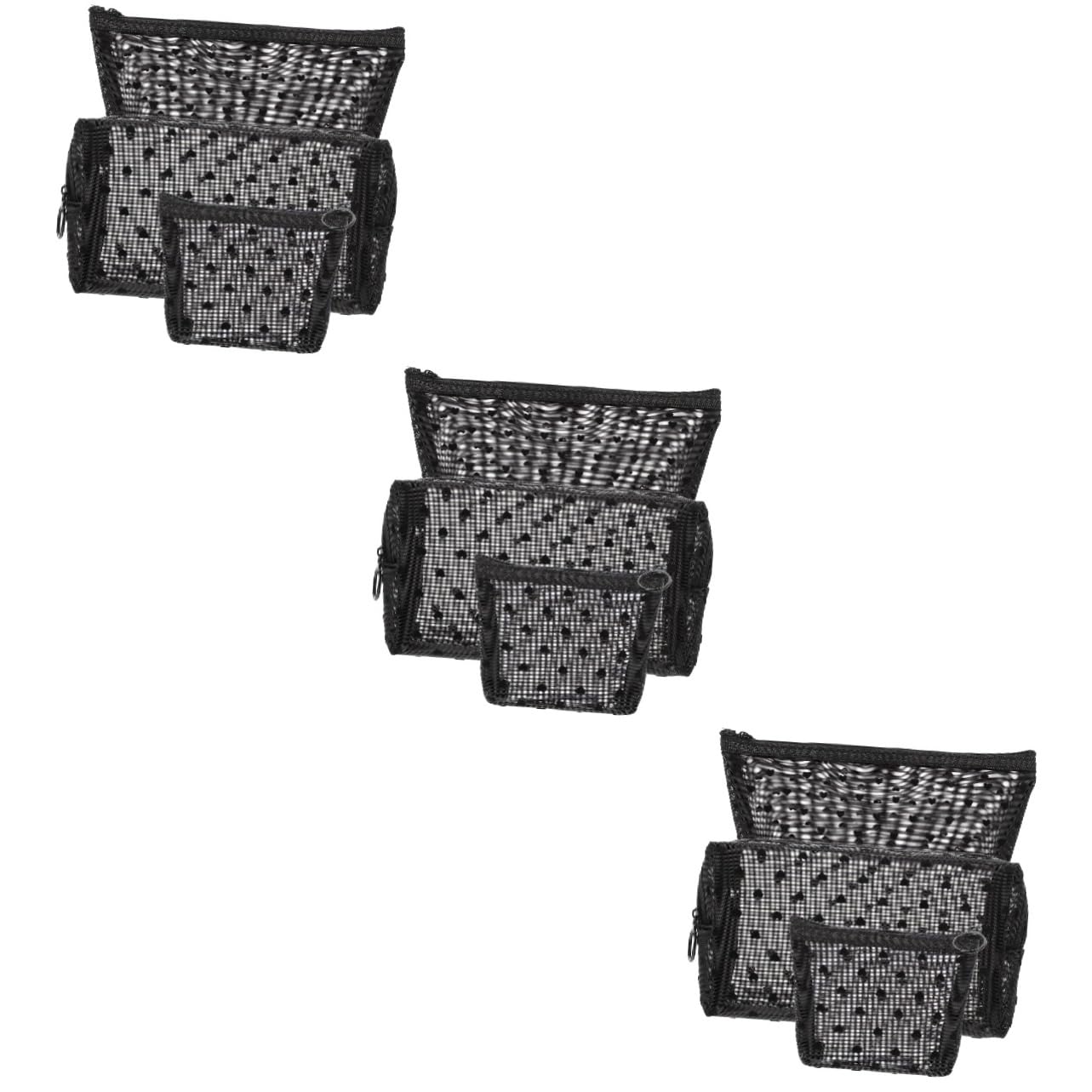 Ipetboom 9pezzi Borsa Cosmetici Trasparente e Leggera Trousse Viaggio Per Toilette e Bellezza Per Uso Quotidiano e Viaggi Design Semplice e Pratico