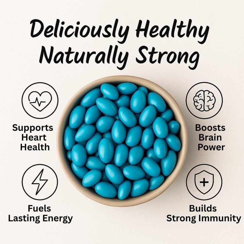 Image of Vbalaa Blueberry Almonds 300gm | 100% Natural & Pure | No Added Preservatives, Colors & Artificial Flavours | Rich in Nutrition | Ideal for Snacking & Gifting