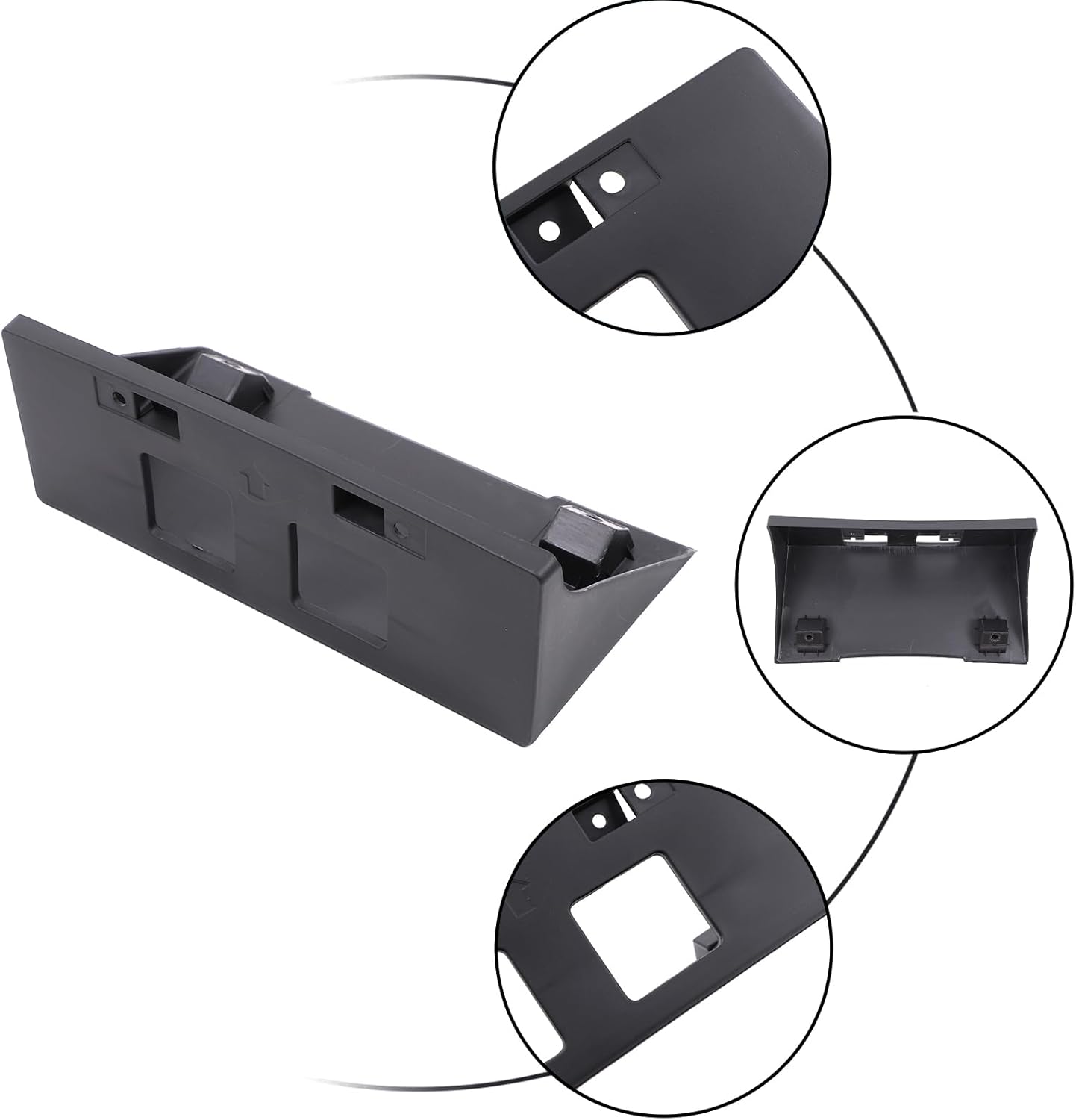 Car Front License Plate Mounting Bracket Compatible with Nissan Frontier 2022-2025，Front Bumper Tow Hook License Plate Mount Bracket Adapter Kit Accessories Replace # 962109BU0A
