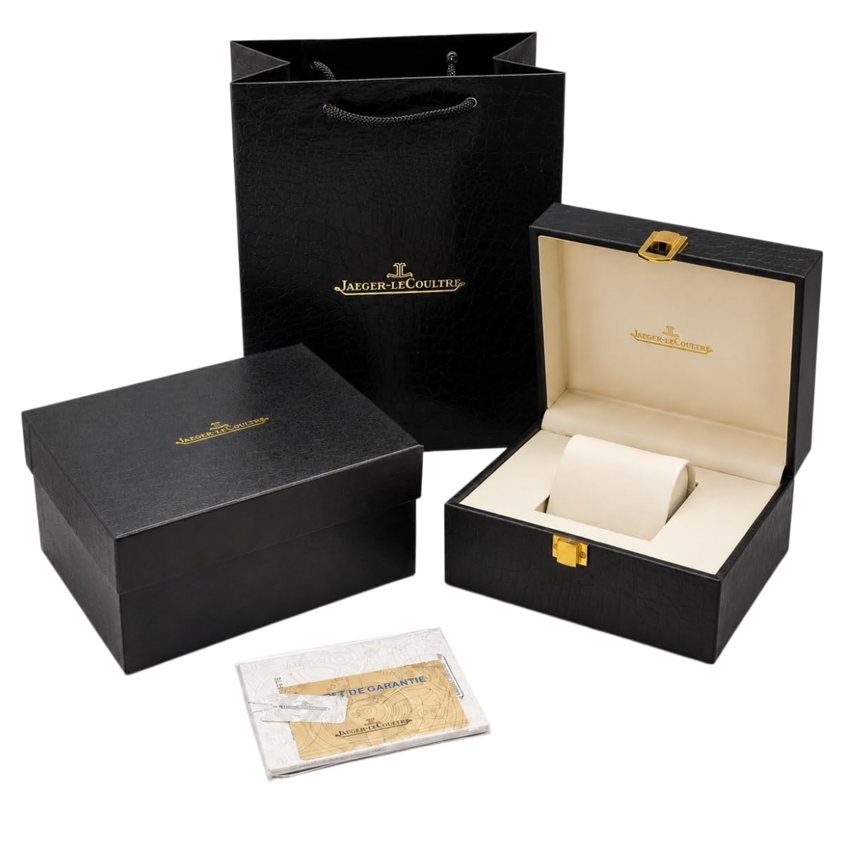 Custodia Orologio in Pelle Astuccio Orologio Compatto con Cuscino Interno Cuscino Rimovibile Chiusura Dorata per Jaeger-LeCoultre