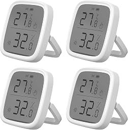 SONOFF SNZB-02D Zigbee Temperatur- und Feuchtigkeitssensor, LCD Display, Benötigt Zigbee Hub, Kompatibel mit Alexa, Google Home, Home Assistant, 4-Pack