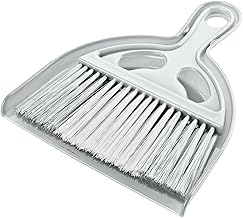 مجموعة جاروف وفرشاة - مقشة صغيرة وجاروف غبار بمقبض