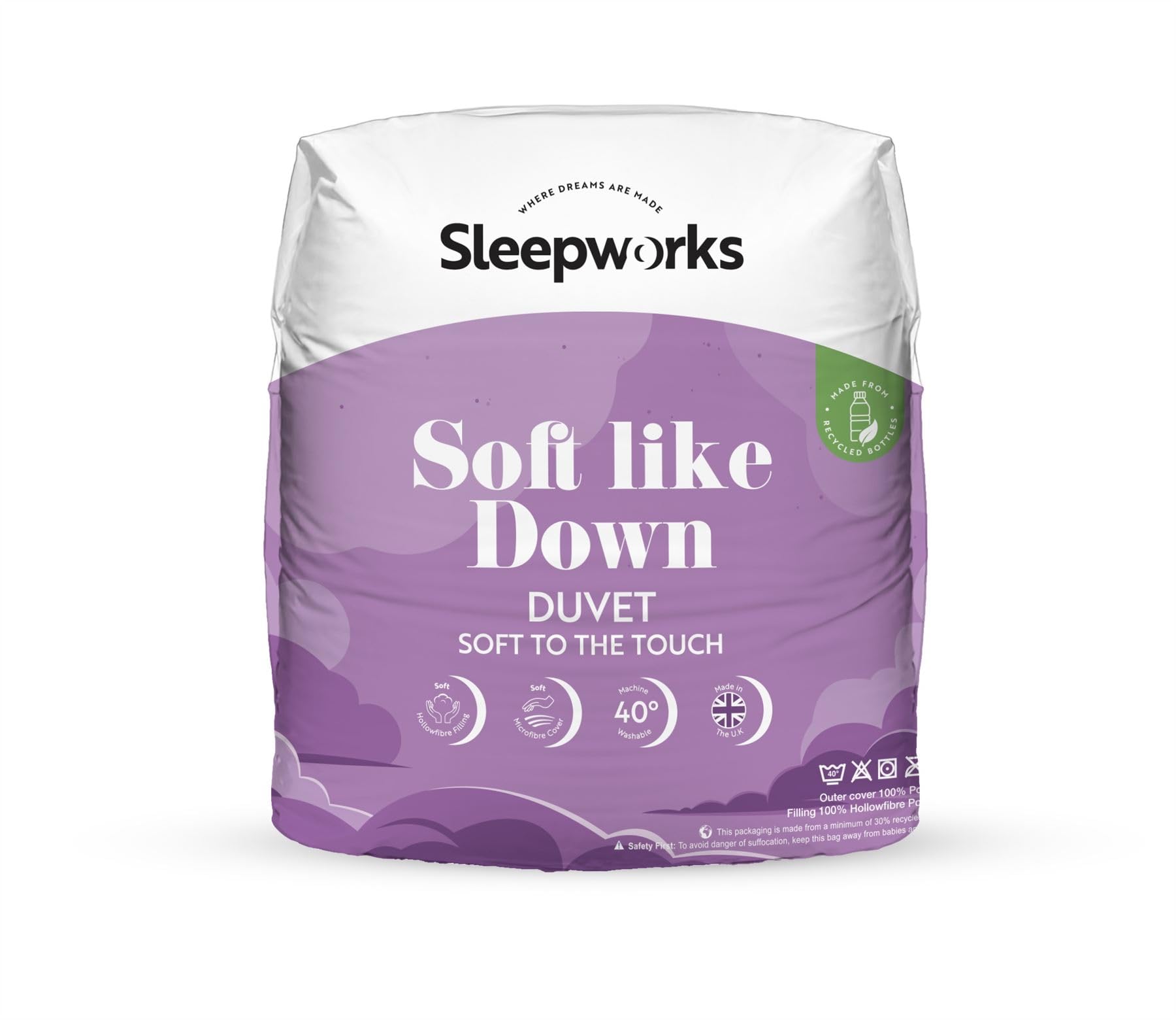 9 Tog Double Bed Size Duvet Soft Like Down Luxury Hotel Quality Microfibre Quilt, Breathable, Soft Touch Spring and Summer 200cm x 200cm