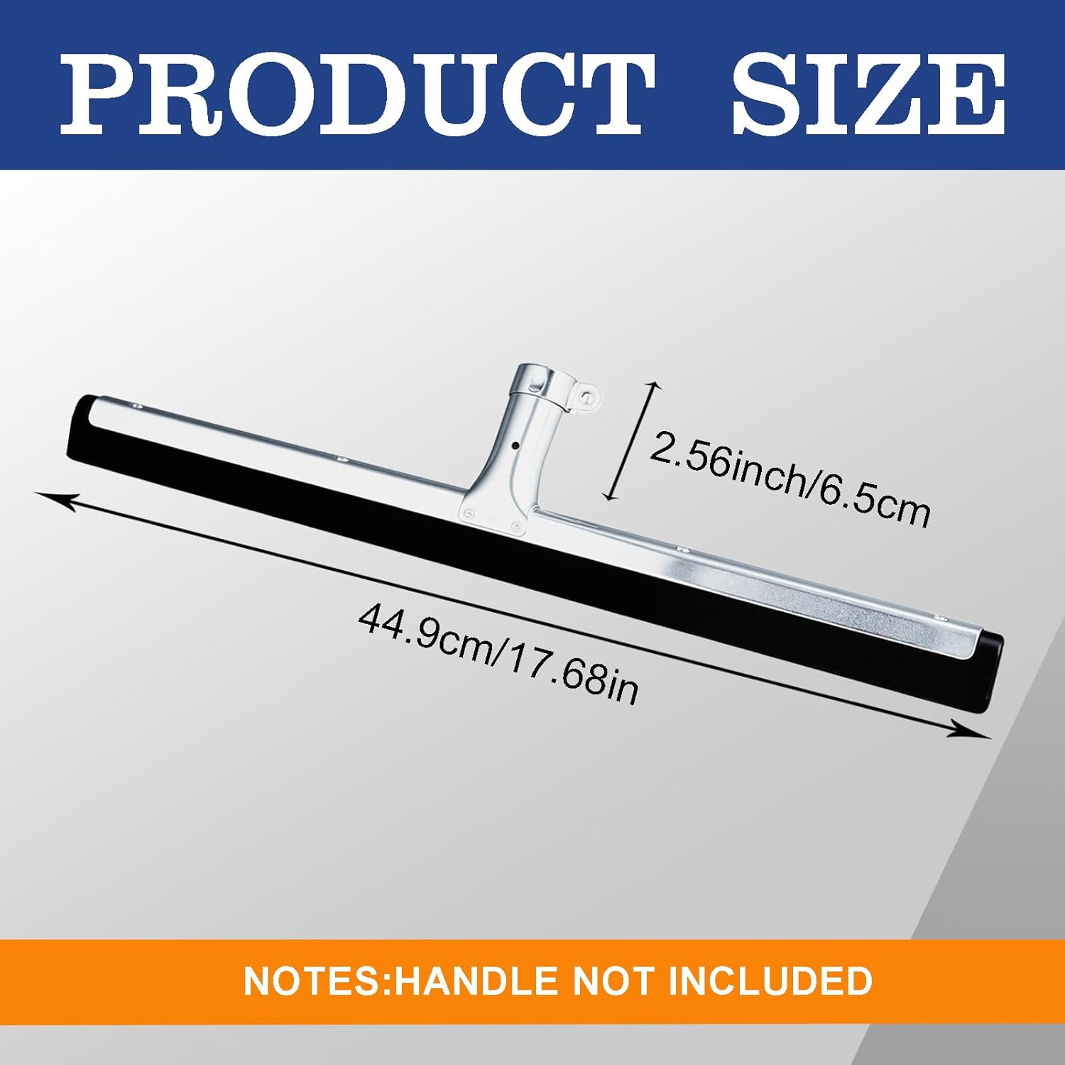 6pcs Double Foam Floor Squeegee 18 Inch Cleaning Squeegee Heavy Duty Rubber Broom Stainless Steel EVA Foam Blade Industrial Floor Scrubber for Garage Pool Concrete Window