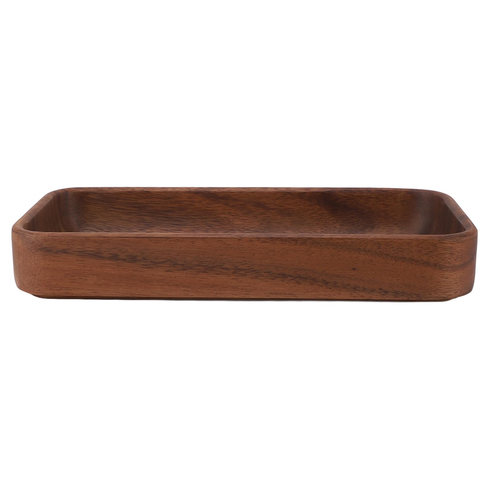 SIXRUN Cuenco para Servir de Madera, Ensaladera de Madera con Acabado Liso, Plato Ligero Multiusos para Servir Frutas para Ensaladas, Aperitivos, Uso en Casa, Picnic, Fiesta (Rectángulo)