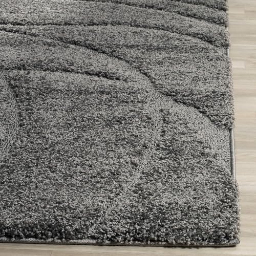 Image of Urban Modern Decor Features 7x10 Feet Modern Soft Shaggy Carpet Thick, Fluffy & 2 inch Pile Shag Rug for Your Kids Room, Bedroom & Livingroom(7x10 feet, Dark Grey D)