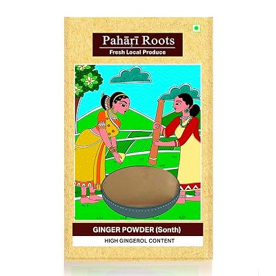Pahari Roots Ginger Powder | Adrak – Saunth | Meghalaya - High Gingerol, Healing, Strong Fragrance & Flavorful | Fresh H