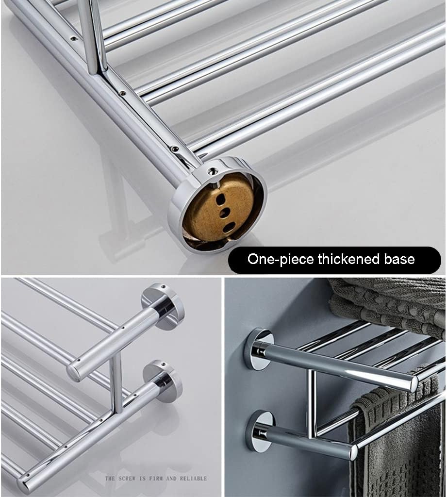 Towel Rack All-Copper Towel Rack Solid Toilet Rack Bath Towel Holder Wall Drilling Installation Bathroom Hardware Decoration