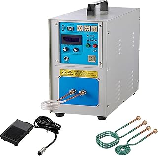 15kw High Frequency Induction Heater Furnace– Grade Electromagnetic Induction Furnace,for Metal Melting,Forging,Welding & Annealing,Suitable for Heavy-Duty Metal Processing