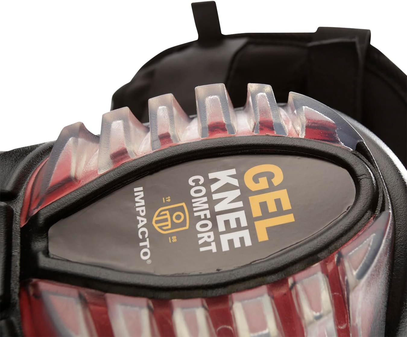Impacto 86500000000 Knee Pad Gel Extended Style, Black/Clear