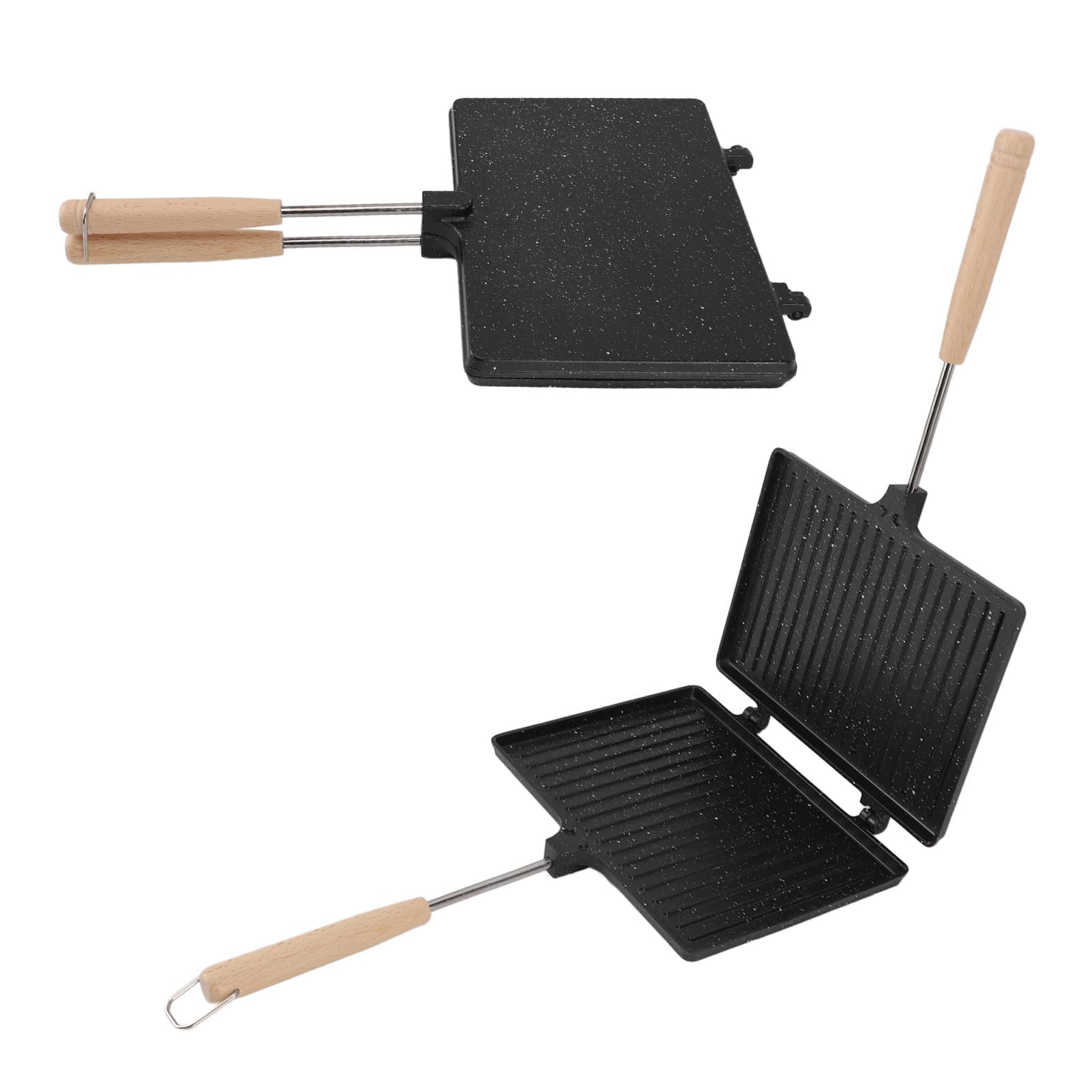 Poêle à Frire Double Face, Machine à Sandwich, Machine à Fromage Grillé, Poêle à Sandwich Antiadhésive, Grille-pain, Poêle à Griller, Machine à Sandwich Grillé Et Panini Avec Plaques Antiadhésives