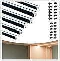 KSDLMPA 6-Pack 3.3FT U Shape LED Aluminum Channel System with Silicone Cover, End Caps and Mounting Clips, for Indoor Living Room, Dining Room, Kitchen, Wordrobe