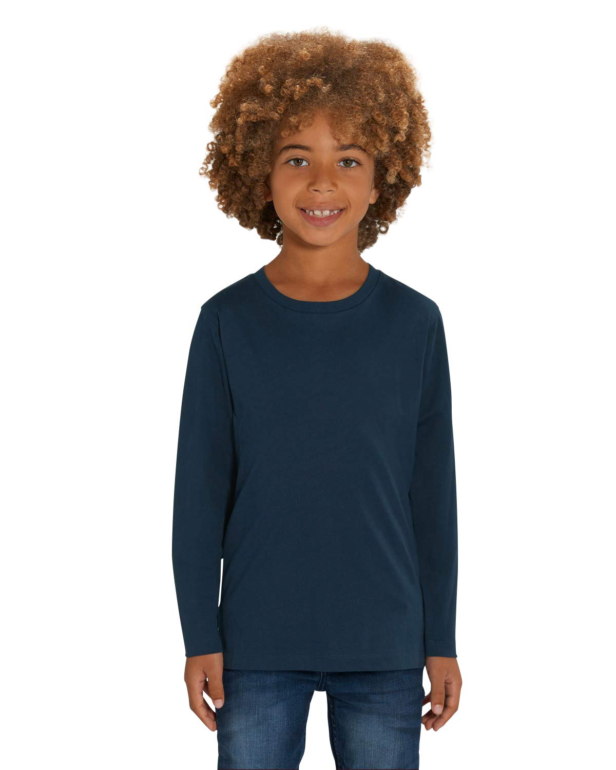 Hilltop Camiseta para Niños de Manga Larga / 100% Algodón Orgánico para Niños y Niñas. Ideal para Estampación (ej.: con Papel Transfer, Estampado Metálico Foil)