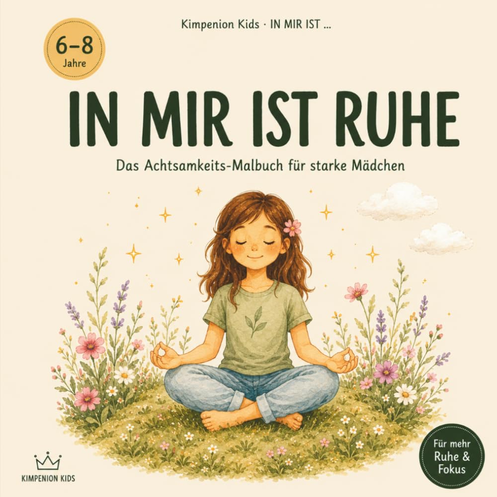 IN MIR IST RUHE – Das Achtsamkeits-Malbuch für starke Mädchen: Ausmalen, Atmen und innere Stärke entdecken – Für Mädchen von 6–8 Jahren (IN MIR IST RUHE – Die Achtsamkeits-Reihe für Kinder)