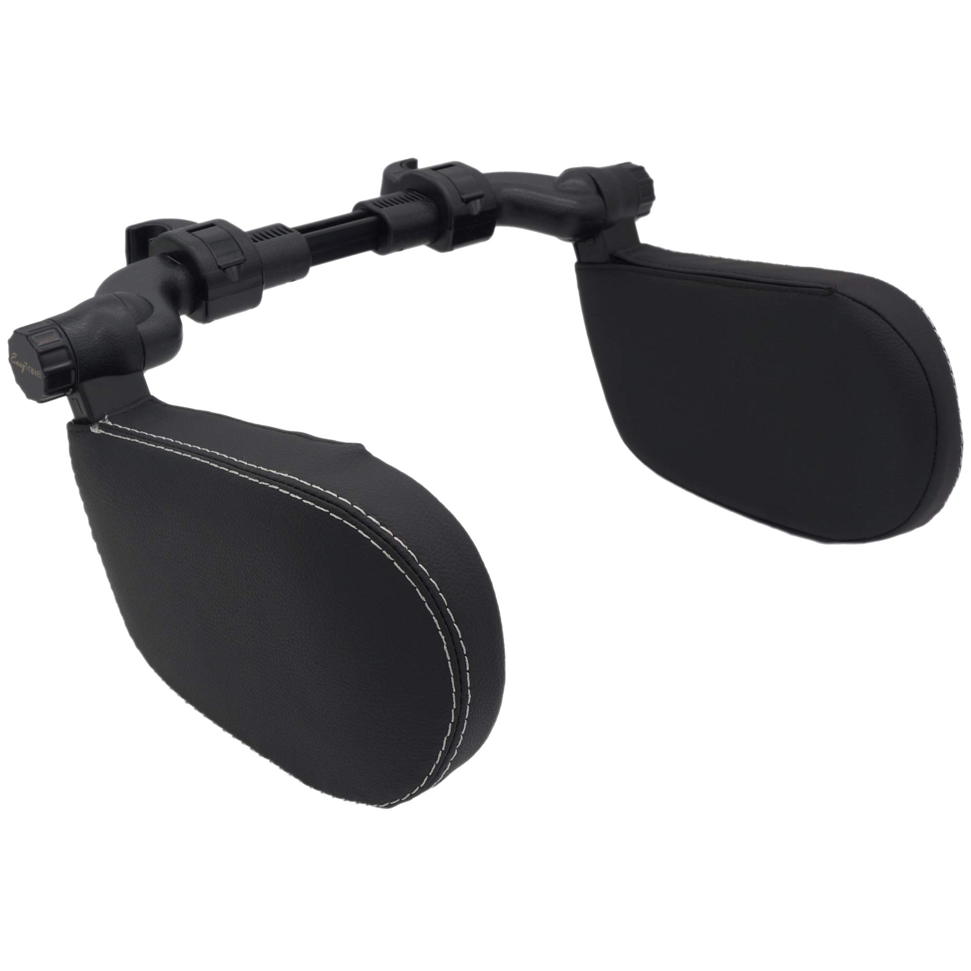 Easy Travel ergonomisches Auto Reisekopfkissen - Zubehör Kopfhalterung/Nackenkissen/Nackenstütze zum nachrüsten, ideale Schlafposition, verstellbare Kopfstützenhalterung für Kinder & Erwachsene